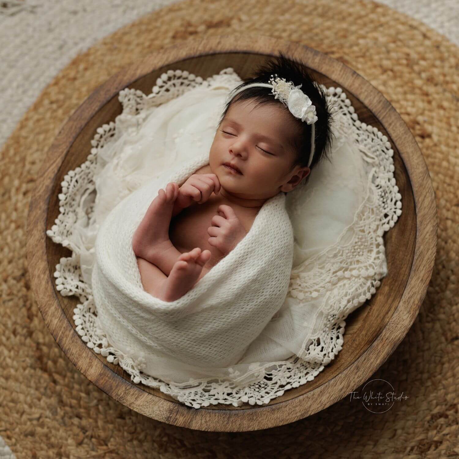 Flower Headband H089 | 1Y | Off White