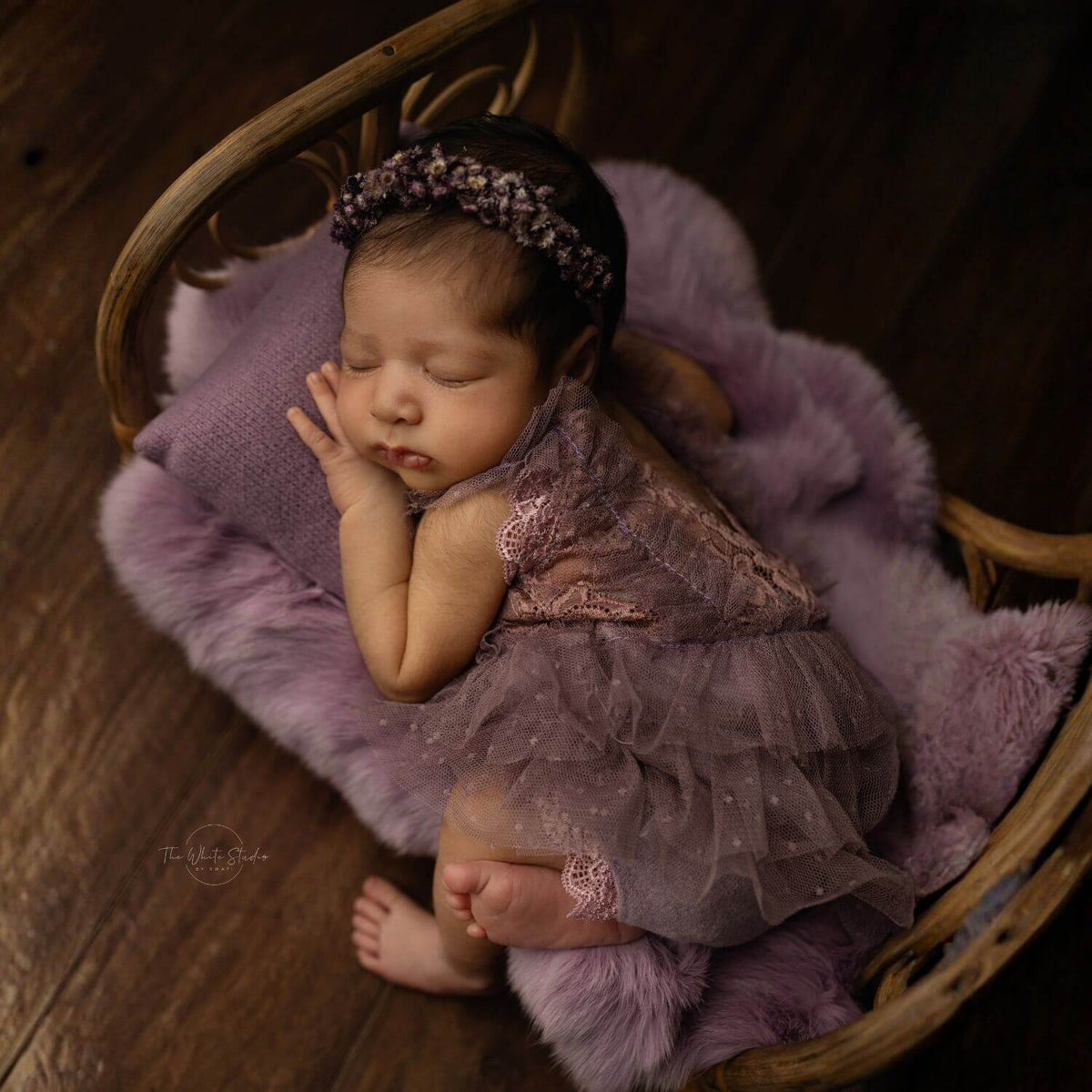 Baby Girl Ruffle Lace Romper with Headband O225 | 3M | Thistle