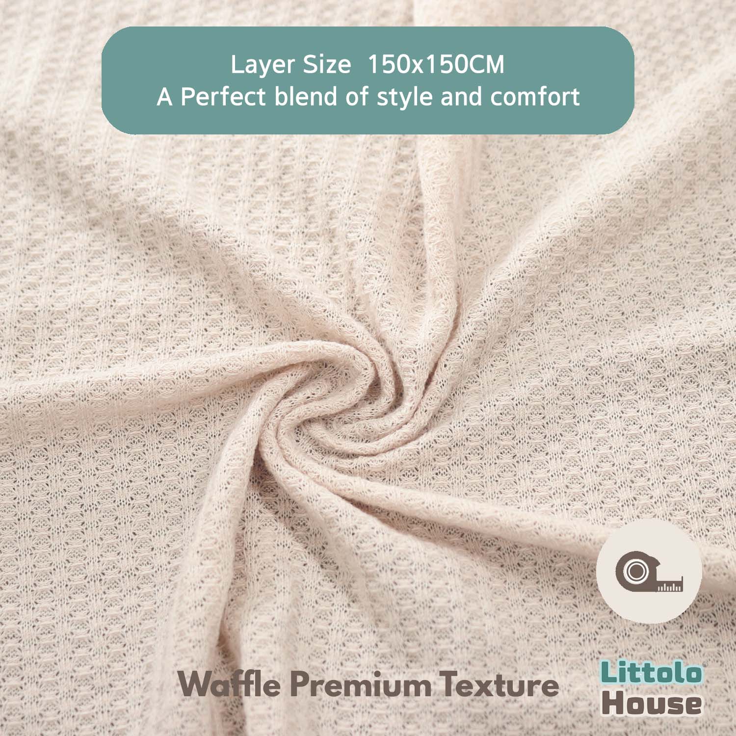 Waffle Premium Bean Bag Layer  | Beige