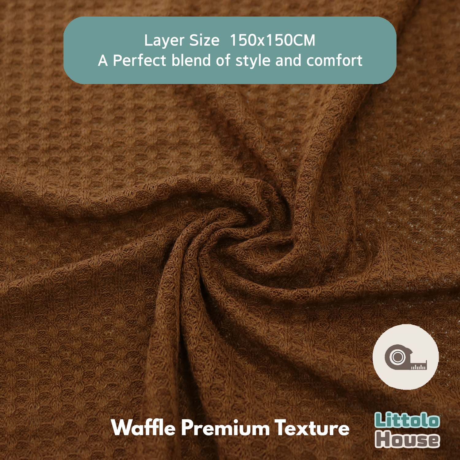 Waffle Premium Bean Bag Layer  | Brown