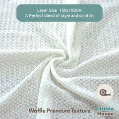 Waffle Premium Bean Bag Layer | White