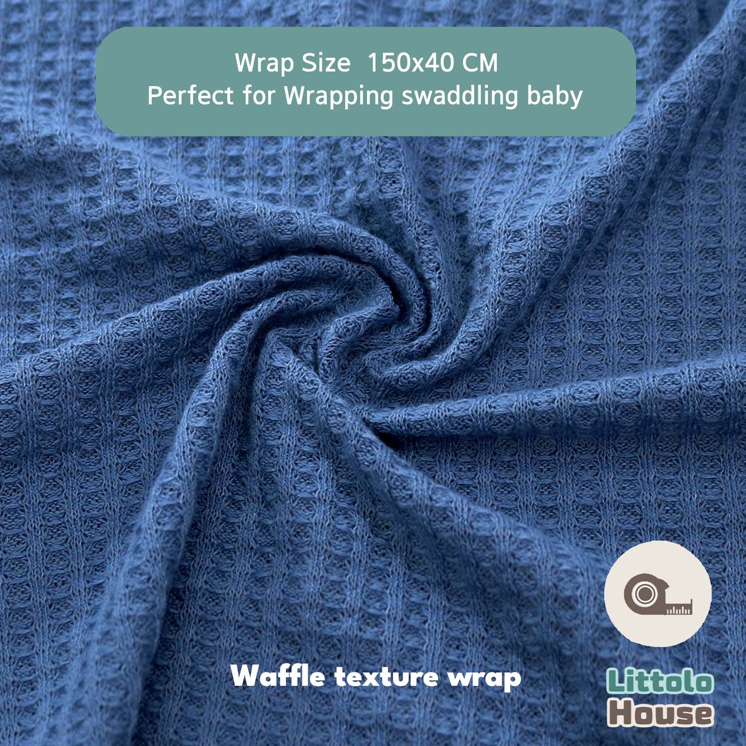 Waffle Premium Wrap | Cornflower