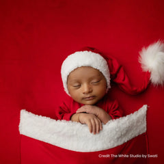 Christmas Santa Hat with Pocket Blanket SR098 | NB | Red