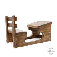 Wooden School Bench | Wooden Decorative | Rustic Brown