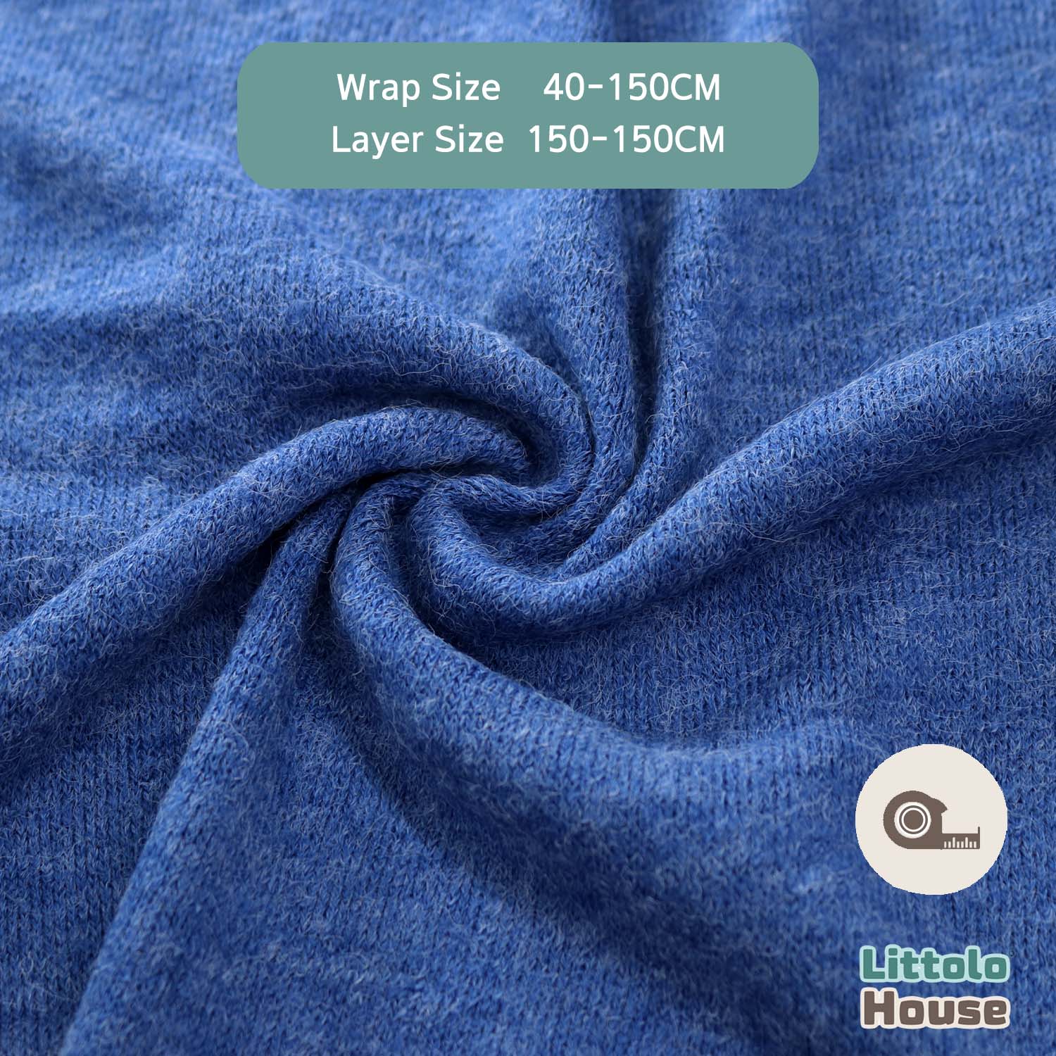 Wool Knit Premium Bean Bag Layer with Wrap Set of 2 SR061 | NB | Cornflower