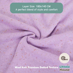 Wool Knit Premium Dotted Texture Bean Bag Layer | Lavender