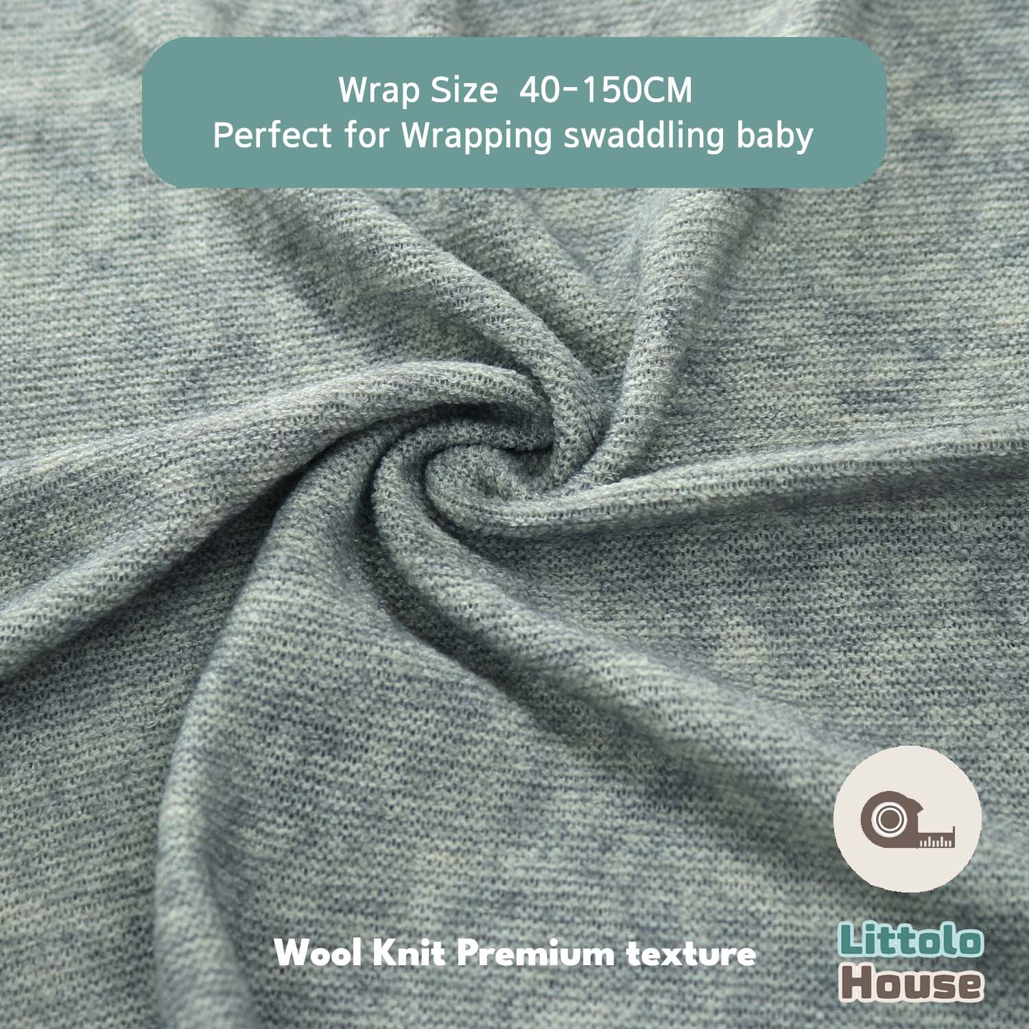 Wool Knit Premium Wrap | Light Grey