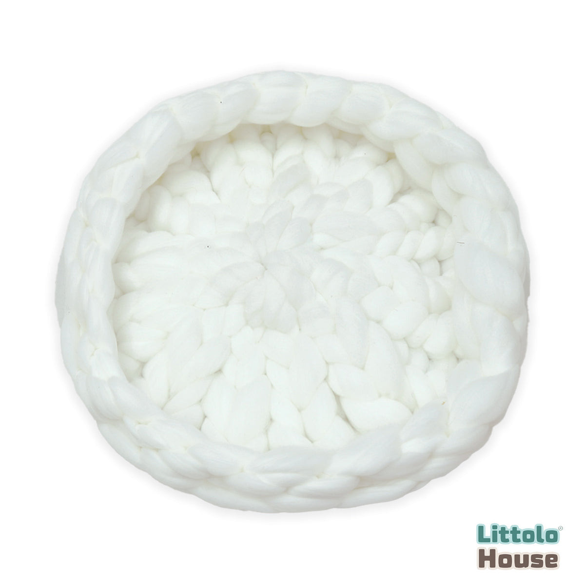 Woolen Bowl Chunky Layer  | White