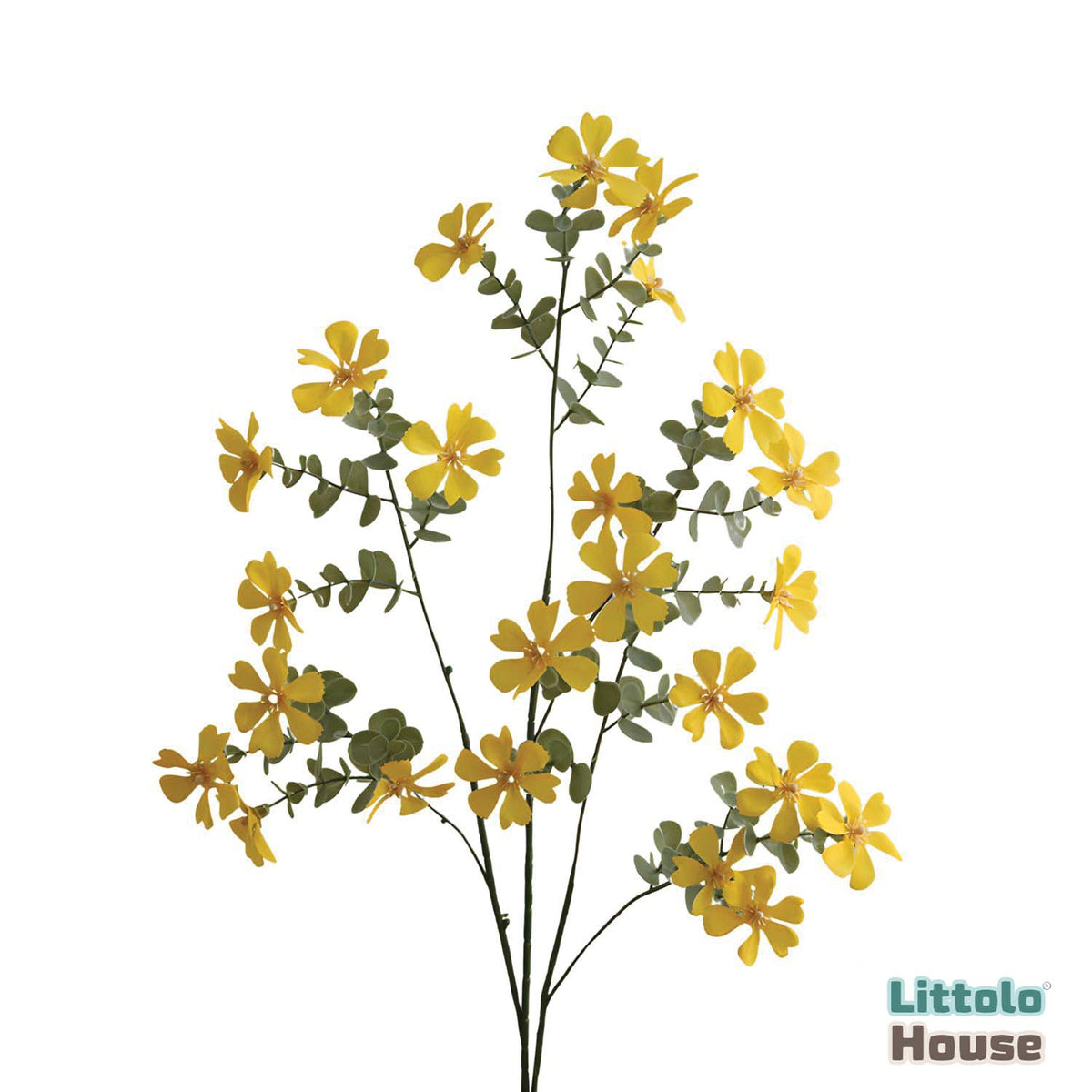 Artificial Dogwood Flowers Stick F071 | Pack of 2 | Yellow