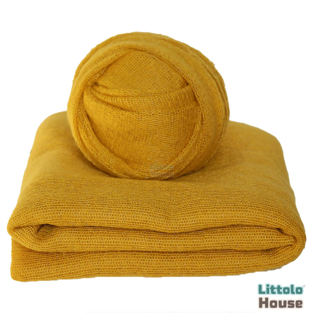 Mohair Wool Knit Layer with Wrap Set of 2 SR063 | NB | Yellow