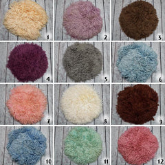 Natural Wool Flokati Fur | 60 CMS | Cornflower