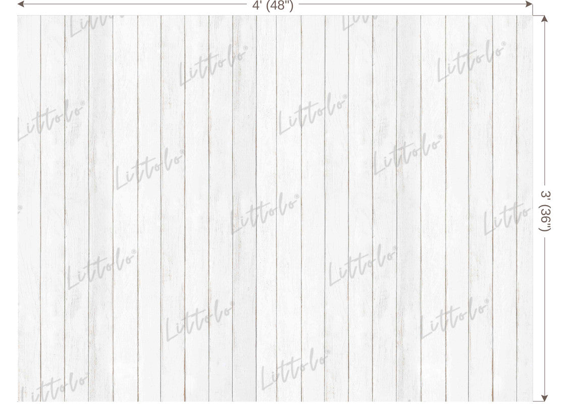 LB1496 Wooden White Plank Backdrop