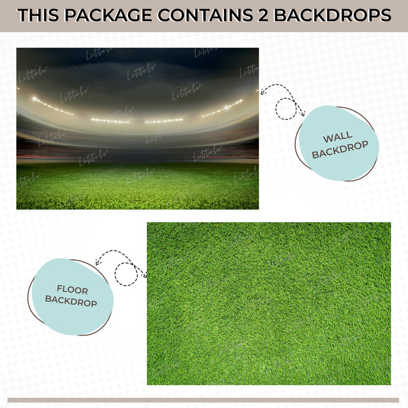 LB1528 Stadium Green Backdrop Combo (2 Pcs)