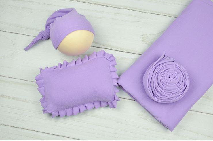 Baby Stretch Fabric Set SR040 | Set of 4 | Purple