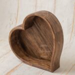 Handmade Heart Bowl _ Wooden _ Natural Brown New (2)
