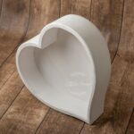 Handmade Heart Bowl _ Wooden _ Rustic White New (2)