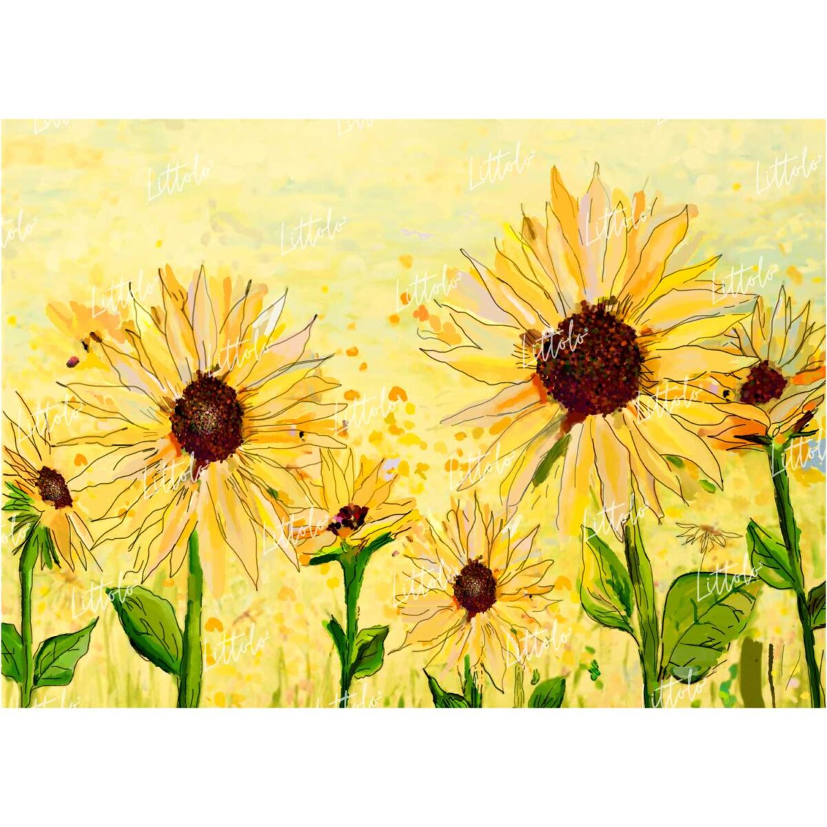 LB0183 Sunflowers Floral & Fine Arts Backdrop