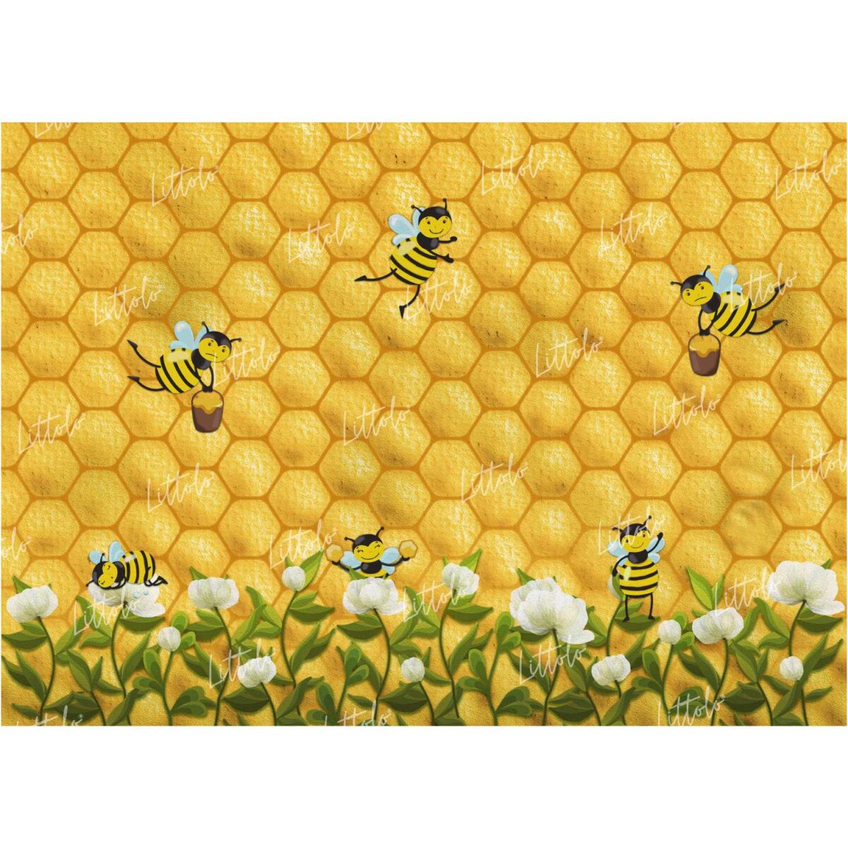 LB0195 Honey Bee Theme Backdrop