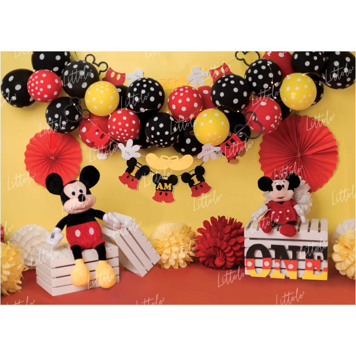 LB0206 Mickey Minnie Mouse Theme Backdrop