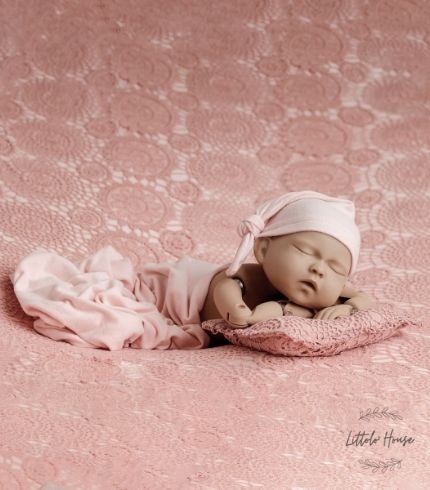 Baby Premium Embroidery Lace Design Set SR049 Set of 5 Peach