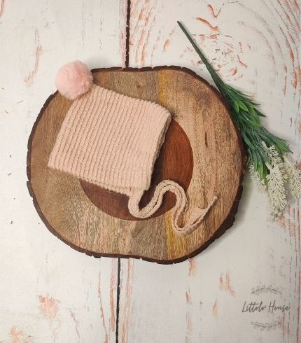 Baby Woolen Bonnet with Pompom _ 6M _ Parmesan