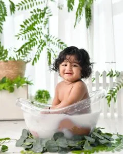 Baby Milk Bathtub Photography