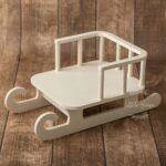 Handcrafted Modern Christmas Sleigh W056 _ Wooden Toy _ Off White