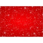 B0185 Christmas Snow Flakes | Red Festivals and Seasons Backdrop