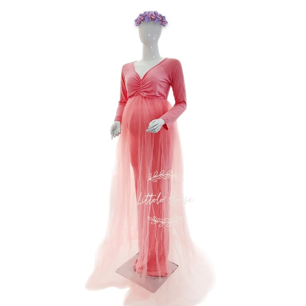Nicola Maternity Lace Gown Pearl Pink - Maternity Wedding Dresses, Evening  Wear and Party Clothes by Tiffany Rose CH