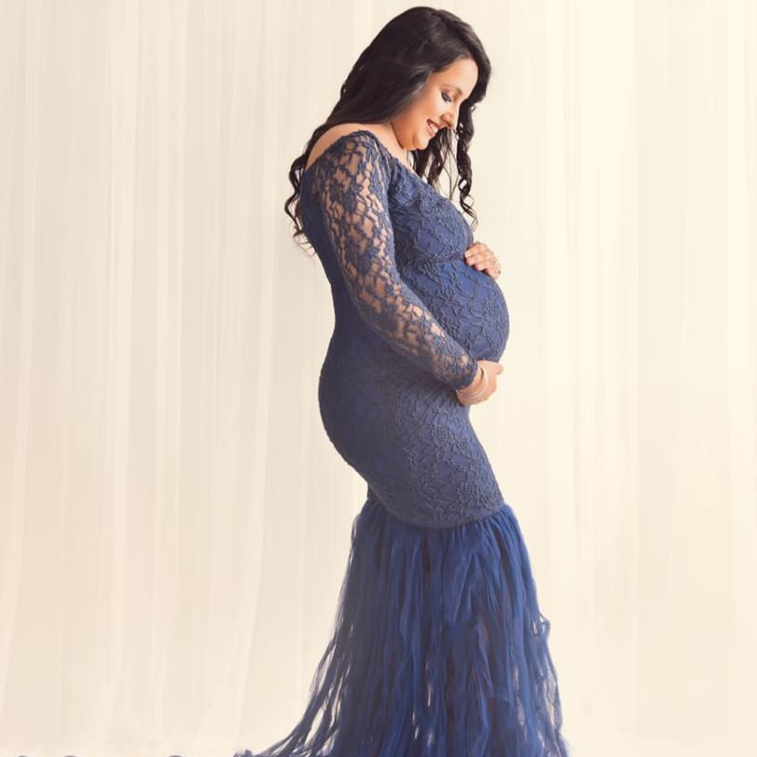 The Sculpting Rib Long Sleeve Dress Maternity Dress | BUMPSUIT Maternity