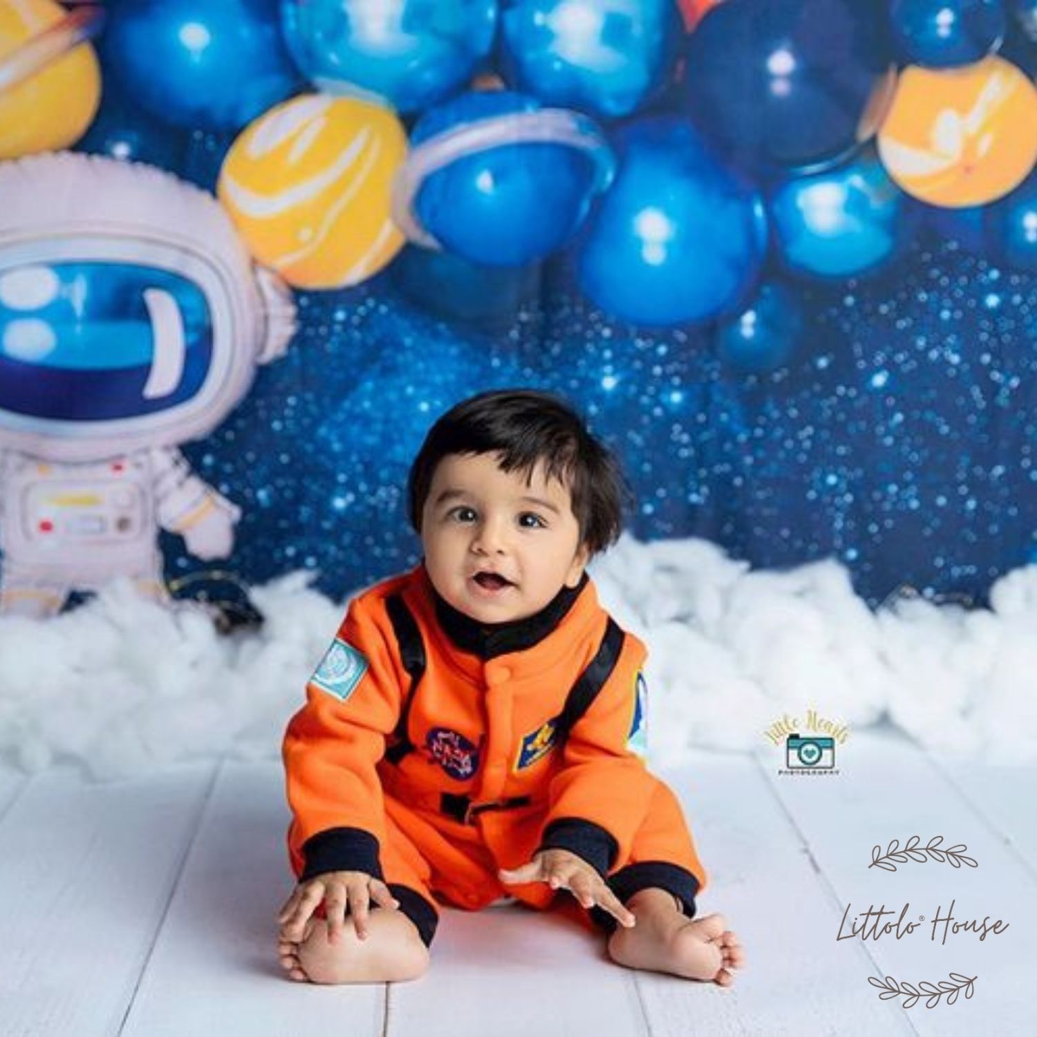 Baby Astronaut Costume O037, 6M, Orange