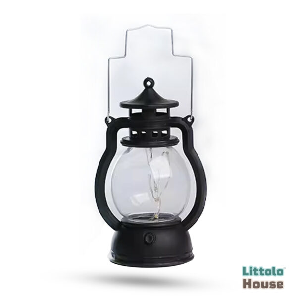 Vintage Flame Lamp Prop | Decorative Add-ons | Black