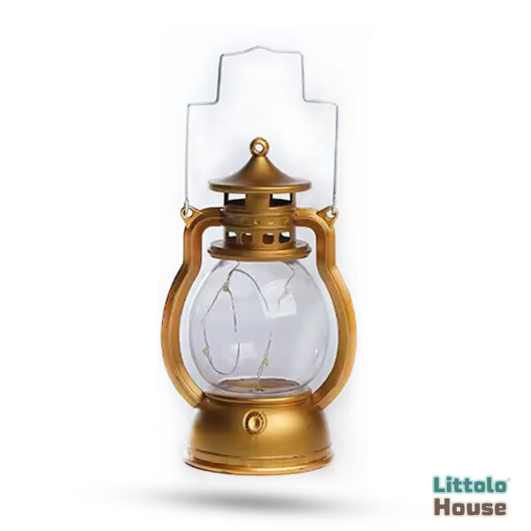 Vintage Flame Lamp Prop | Decorative Add-ons | Golden