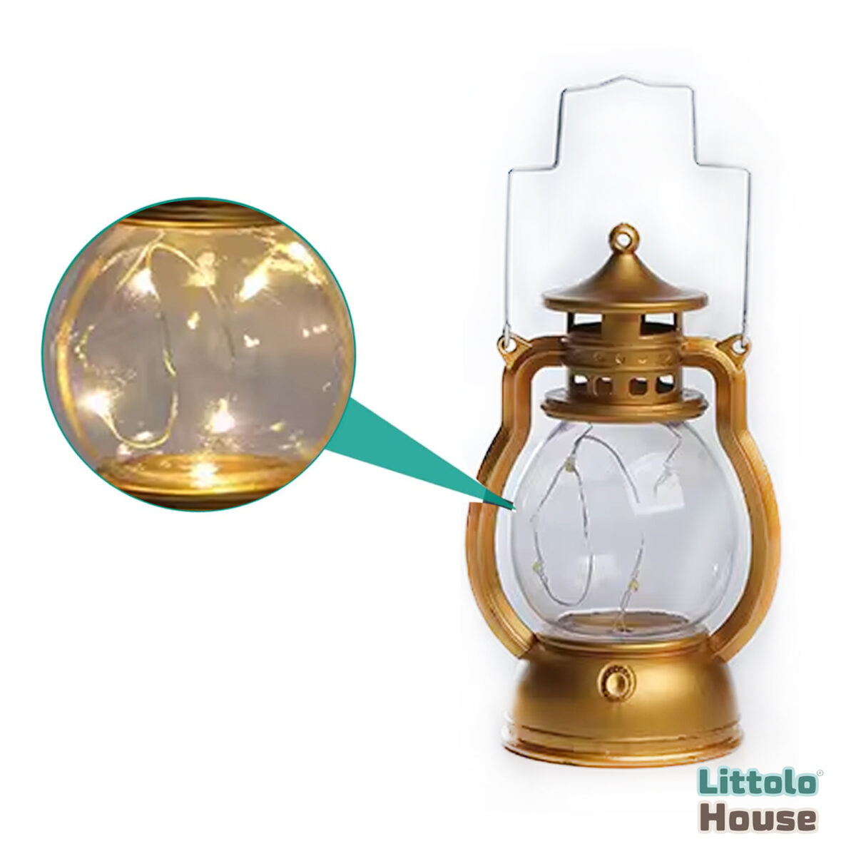 Vintage Flame Lamp Prop | Decorative Add-ons | Golden