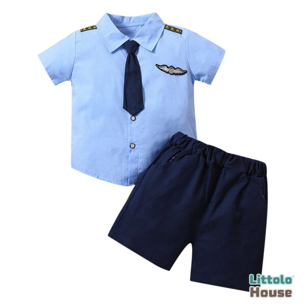 Baby Pilot Costume for Baby phtot shoot props O137 | 12M | Blue
